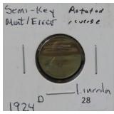 1924-D WHEAT PENNY - SEMI-KEY