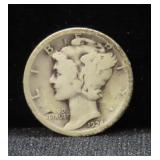 1924 MERCURY SILVER DIME