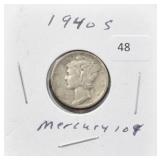 1940-S MERCURY SILVER DIME