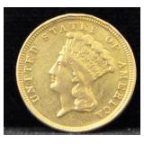 1854 - $3 GOLD COIN