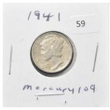 1941 MERCURY SILVER DIME