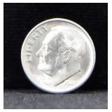 1946-S ROOSEVELT SILVER DIME - GEM BU