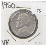 1950 JEFFERSON NICKEL