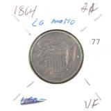 1864 - 2¢ COIN - LARGE MOTTO