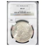 1921 MORGAN SILVER DOLLAR - NGC GRADED: MS64