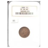 1883 INDIAN HEAD PENNY - NGC GRADED: PF64RB