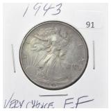 1943 WALKING LIBERTY SILVER HALF DOLLAR