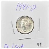 1941-S MERCURY SILVER DIME - AU