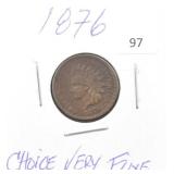 1876 INDIAN HEAD PENNY
