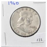 1960 FRANKLIN SILVER HALF DOLLAR
