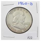 1960-D FRANKLIN SILVER HALF DOLLAR