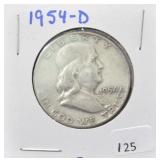1954-D FRANKLIN SILVER HALF DOLLAR