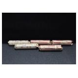 5 ROLLS OF WHEAT PENNIES - VARIOUS DATES