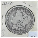 1887-O MORGAN SILVER DOLLAR