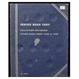 INDIAN HEAD CENT AND FLYING EAGLE BOOK - PARTIAL