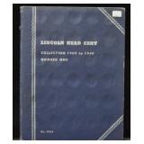 LINCOLN CENT BOOK - 1909-1940 - PARTIAL