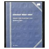 LINCOLN CENT BOOK - STARTING 1941- PARTIAL