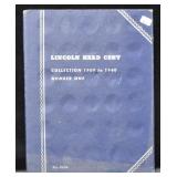 LINCOLN CENT BOOK - 1909-1940 - PARTIAL