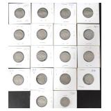 18 VARIOUS DATE BUFFALO NICKELS