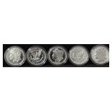 5 REPLICA MORGAN DOLLARS