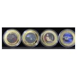 4 STAR TREK - GOLD PLATED - ROUNDS