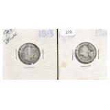 1913 BARBER DIME AND 1916 MERCURY DIME