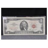 1953 AND 1963 RED SEAL $2 BILLS