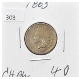 1863 INDIAN HEAD PENNY