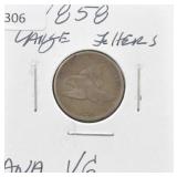 1858 FLYING EAGLE CENT - LARGE LETTERS