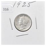 1925 MERCURY SILVER DIME