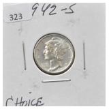 1942-S MERCURY SILVER DIME