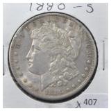 1880-S MORGAN SILVER DOLLAR