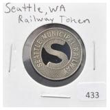 SEATTLE, WA RAILWAY TOKEN