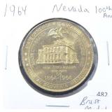 1964 NEVADA 100TH ANNIVERSARY BRASS MEDAL
