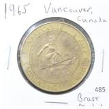 1965 VANCOUVER, CANADA BRASS MEDAL