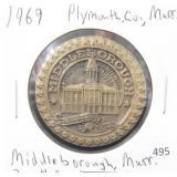 1969 PLYMOUTH COUNTY, MASS 300TH ANNIVERSARY