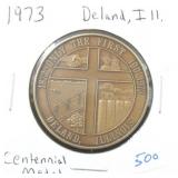 1973 DELAND, IL CENTENNIAL MEDAL