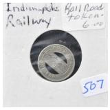 INDIANAPOLIS RAILWAY TOKEN