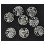 8 - 1/10 OZ. SILVER EAGLE MINI