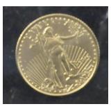 2019 - $5 GOLD COIN - 1/10 OZ. GOLD