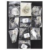 10 PIECES OF STERLING SILVER JEWELRY