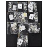 10 PIECES OF STERLING SILVER JEWELRY