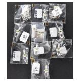 10 PIECES OF STERLING SILVER JEWELRY