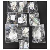 10 PIECES OF STERLING SILVER JEWELRY