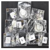 10 PIECES OF STERLING SILVER JEWELRY