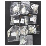 10 PIECES OF STERLING SILVER JEWELRY