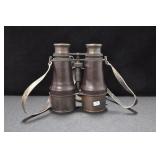 VINTAGE BINOCULARS WITH LEATHER WRAP
