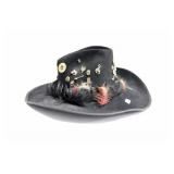 WILLIE NELSON TOUR COWBOY HAT WITH PINS