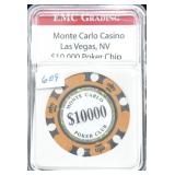 MONTE CARLO CASINO - LAS VEGAS - $10,000 CHIP