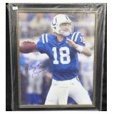 PEYTON MANNING SIGNED AND FRAMED PHOTO